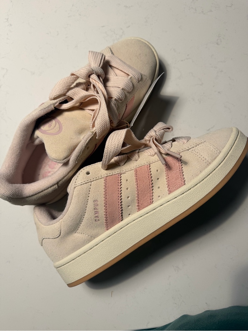 adidas Women's Campus Sneakers in Pale Pink and Blush